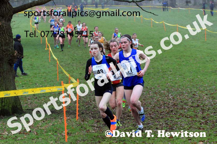 Junior Womens 2023 Northern Cross Country Champs., Witton Park, Blackburn. Photo: David T. Hewitson/Sports for All Pics